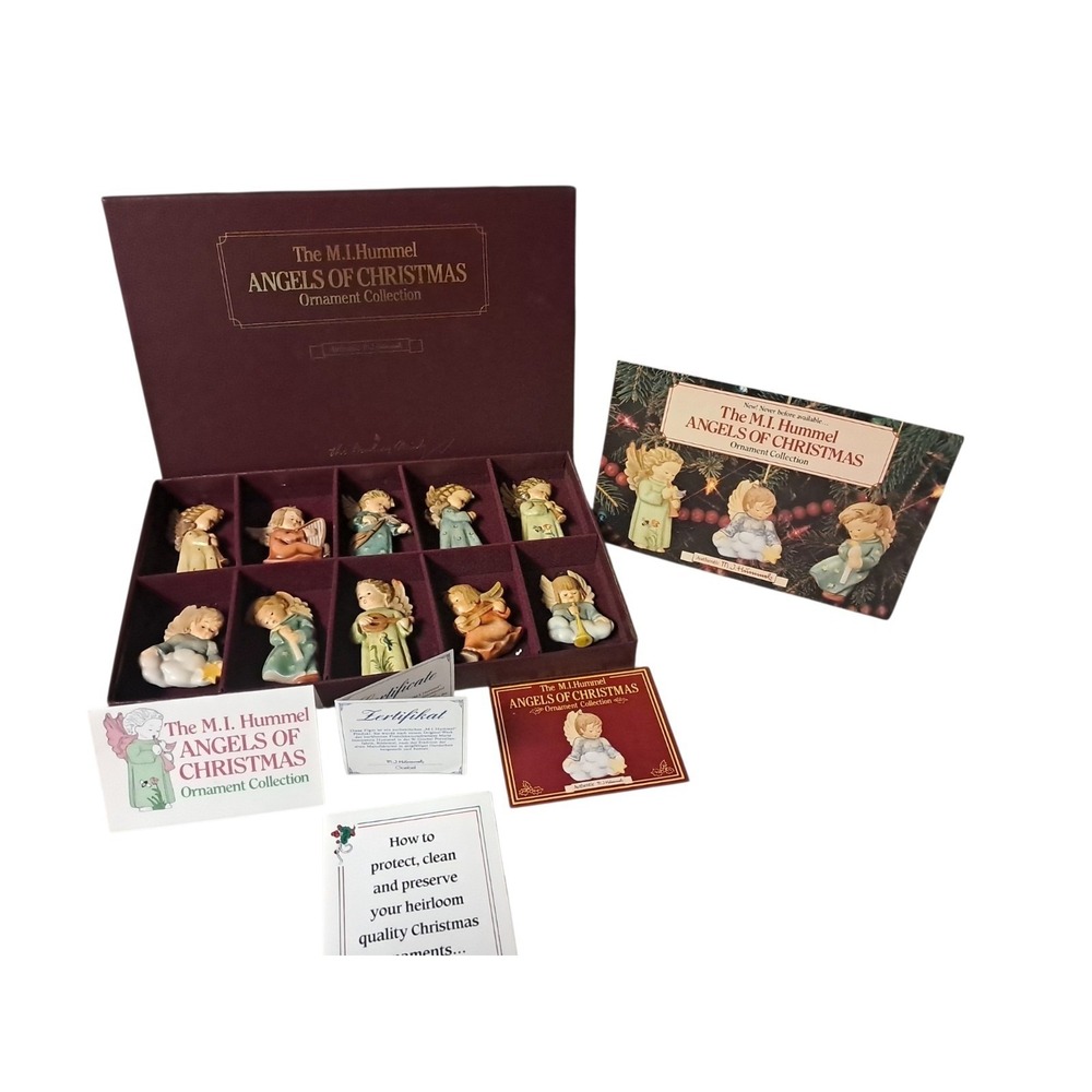 The M.I. Hummel Angels Of Christmas Ornament Collection By Danbury 1989 10 piece